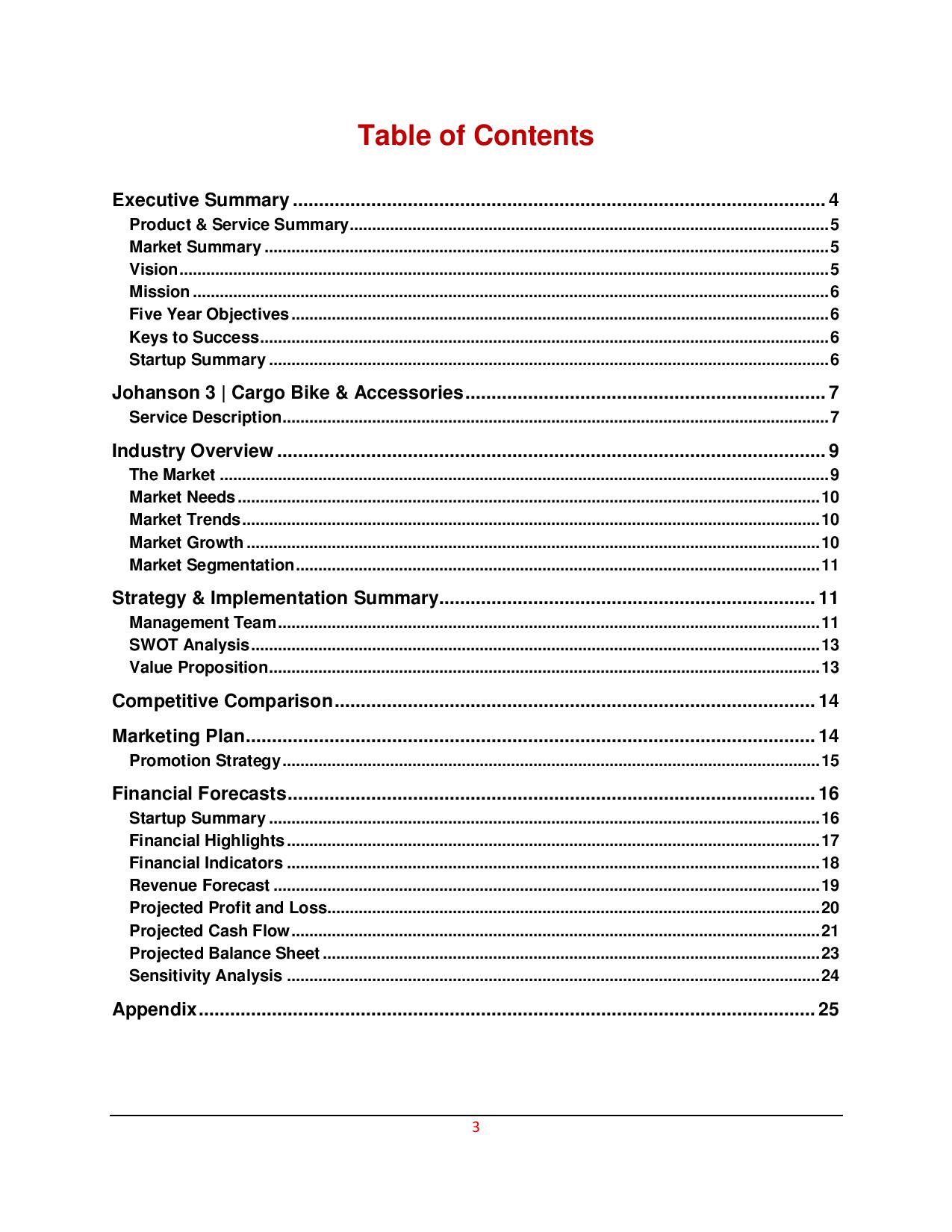 Business Plan Template For Transport Company